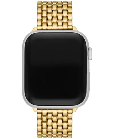 Tory Burch Gold-tone Stainless Steel Bracelet For Apple Watch 38mm-45mm In Purple