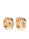 Tory Burch Kira Enameled Hoop Earrings In Gold