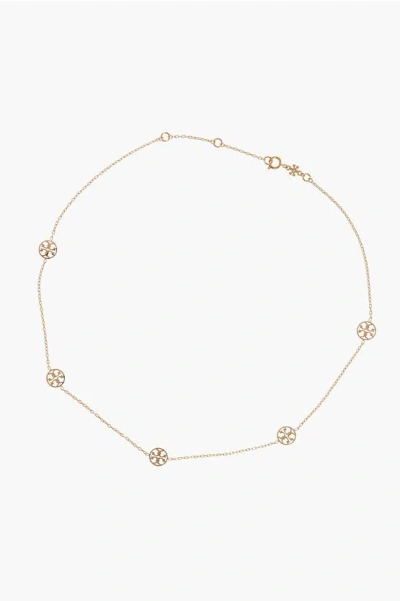 Tory Burch Golden-effect Miller Chain Necklace With Monogram