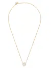 Tory Burch Golden Logo Pendant Necklace In Golden