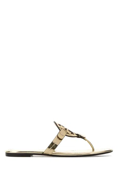 Tory Burch Golden Slip On Flats