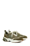 Tory Burch Good Luck Sneakers Contrast Stitching In Green
