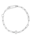 Tory Burch Good Luck Chain Bracelet In Silver