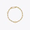 Tory Burch Good Luck Chain Bracelet In Tory Gold