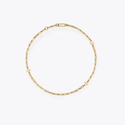 Tory Burch Good Luck Chain Necklace In Tory Gold