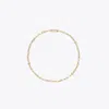 Tory Burch Women's Good Luck Chain Link Necklace Gold In Tory Gold/crystal