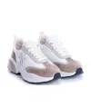 Tory Burch Sneakers Fortune Nylon Suede Leather In White