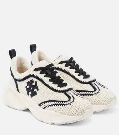 Tory Burch Good Luck Logo Sneakers In White