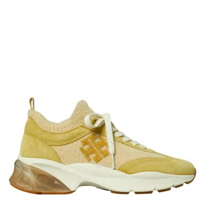 Tory Burch Good Luck Mohair Sneakers In Yellow