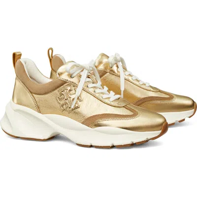 Tory Burch Good Luck Sneaker In Gold/alce