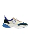Tory Burch Good Luck Suede Sneakers In White