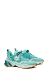 Tory Burch Good Luck Trainer In Brisk Blue/new Ivory