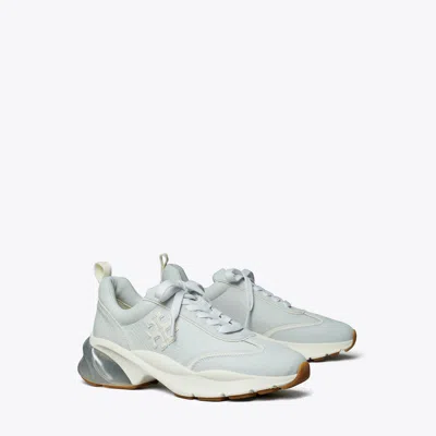 Tory Burch Good Luck Trainer In Powder Blue/bianco