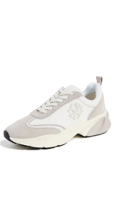 Tory Burch Good Luck Trainer Sneakers Bianco/fossil Stone In Multi