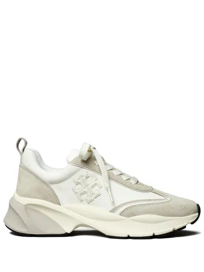 Tory Burch Multicolor Fabric And Suede Good Luck Sneakers In White