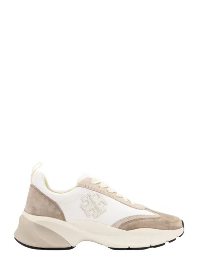 Tory Burch Good Luck Logo Patch Sneakers In White