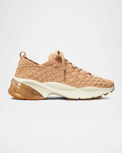 TORY BURCH GOOD LUCK WOVEN TRAINER SNEAKERS