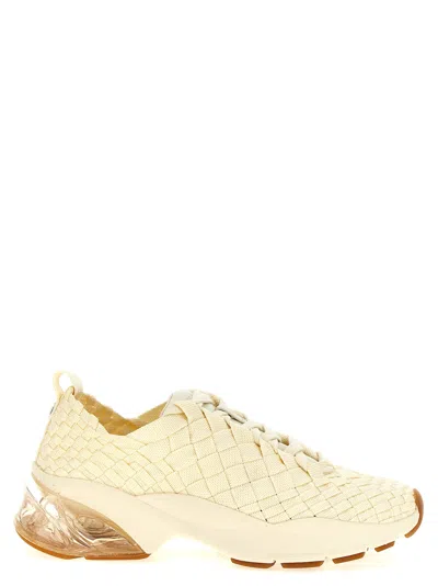 Tory Burch Good Luck Woven Trainer Sneakers White