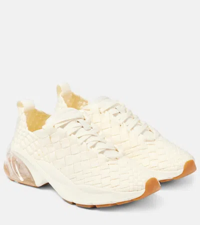 Tory Burch Good Luck Woven Trainers In White
