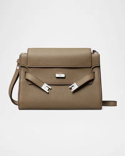 Tory Burch Grain Leather Shoulder Bag In Brown