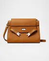 Tory Burch Grain Leather Shoulder Bag In Brown