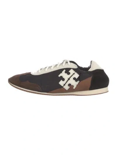 Pre-owned Tory Burch Graphic Print Athletic Sneakers In Brown