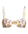 Tory Burch Graphic-print Bikini Top In White