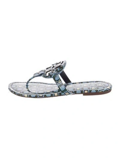 Pre-owned Tory Burch Graphic Print In Blue