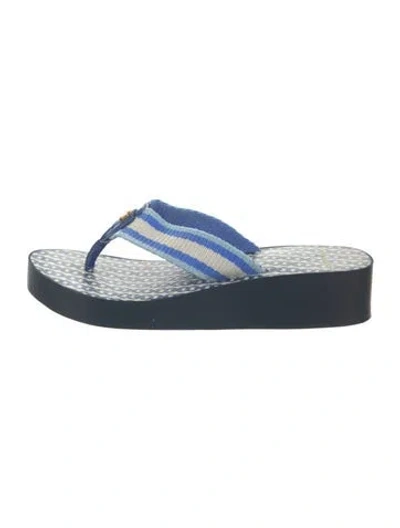 Pre-owned Tory Burch Graphic Print In Blue