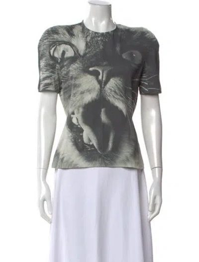Pre-owned Tory Burch Graphic Print Crew Neck T-shirt In Multi