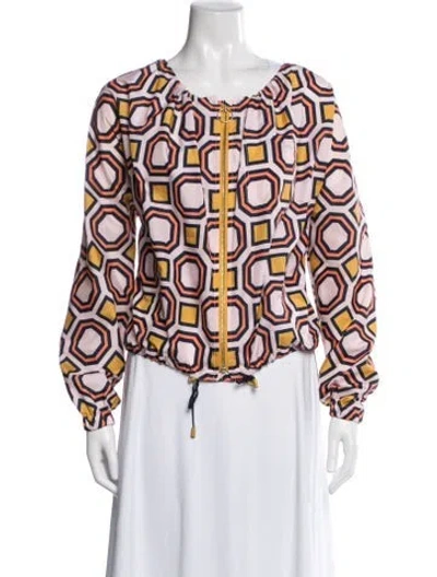 Pre-owned Tory Burch Graphic Print Jacket In Multi