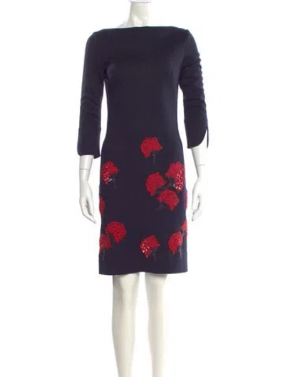 Pre-owned Tory Burch Graphic Print Knee-length Dress In Multi
