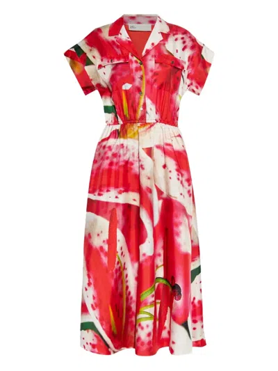 TORY BURCH GRAPHIC-PRINT MIDI DRESS