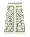 Tory Burch Printed Silk-satin Midi Skirt In White