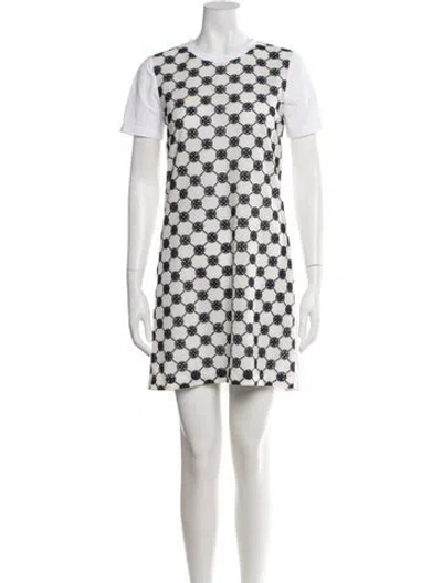 Pre-owned Tory Burch Graphic Print Mini Dress In Multi