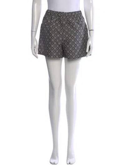 Pre-owned Tory Burch Graphic Print Mini Shorts In Blue