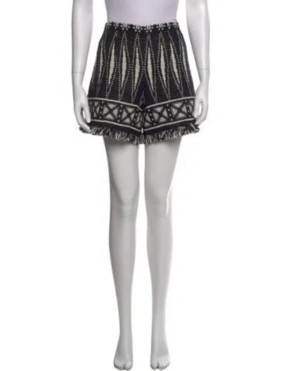 Pre-owned Tory Burch Graphic Print Mini Shorts In Multi