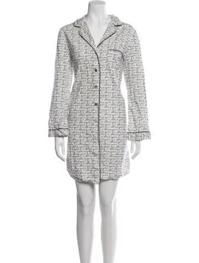 Pre-owned Tory Burch Graphic Print Pajamas In White