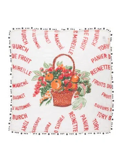 Pre-owned Tory Burch Graphic Print Scarf In Neutrals