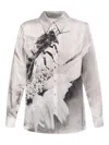 Tory Burch Graphic-print Shirt In Gray