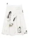Tory Burch Graphic-print Skirt In White