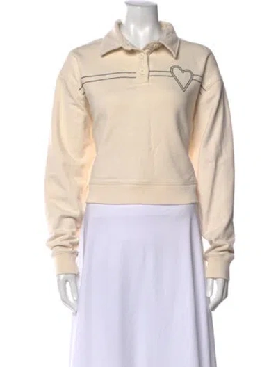 Pre-owned Tory Burch Graphic Print Sweater In Neutral