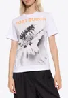 Tory Burch Printed Cotton T-shirt In White