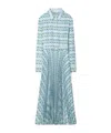 Tory Burch Abstract-pattern Print Midi Skirt In Blue
