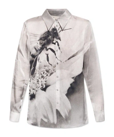 Tory Burch Graphic-print Shirt In Gray