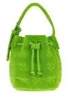 Tory Burch Grass Green Terry Fabric Bucket Bag In Green