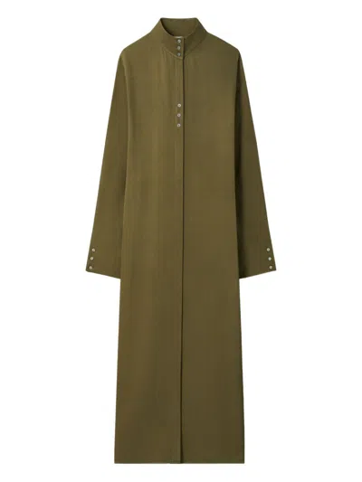 TORY BURCH GREEN DRESS WITH BUTTON CLOSURE TORY BURCH