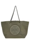 Tory Burch Ella Chain Nylon Tote Bag In Green