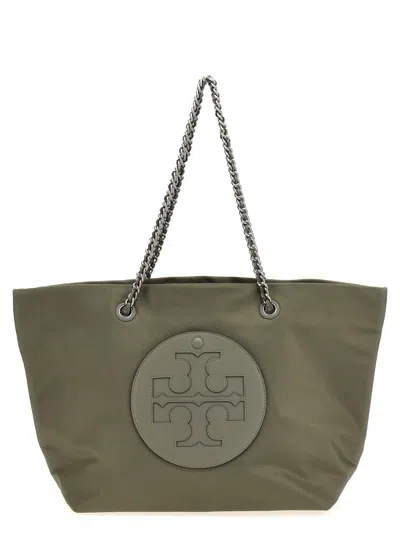 Tory Burch Ella Chain Nylon Tote Bag In Stone