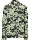 Tory Burch Green Floral Print Shirt In Green